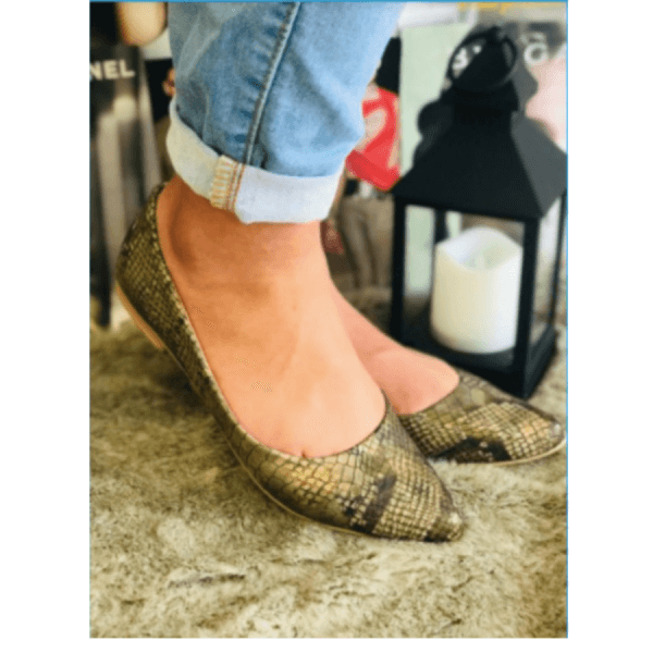 Balerina Style Shoes for Women, Snake Style